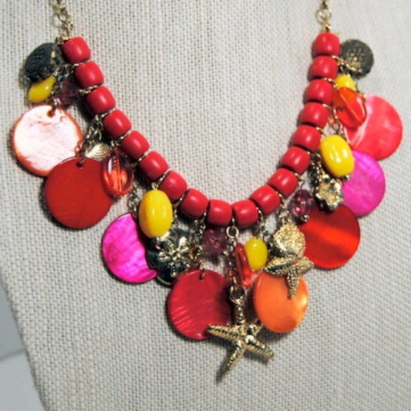 Statement Jewelry Necklace Ocean Marine Themed - Picture 2 of 4